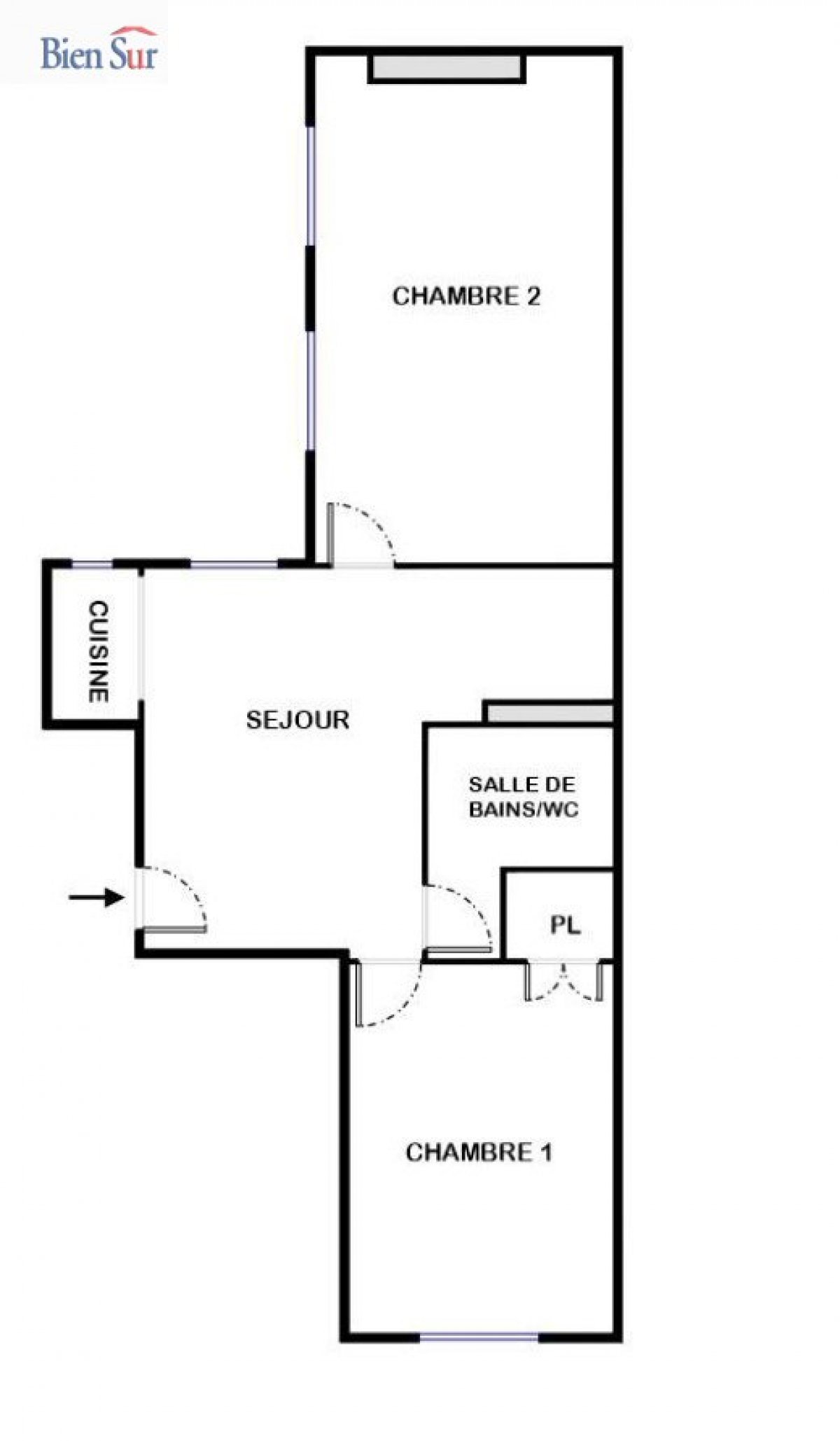 Vente Appartement  3 pices - 48m 75013 Paris